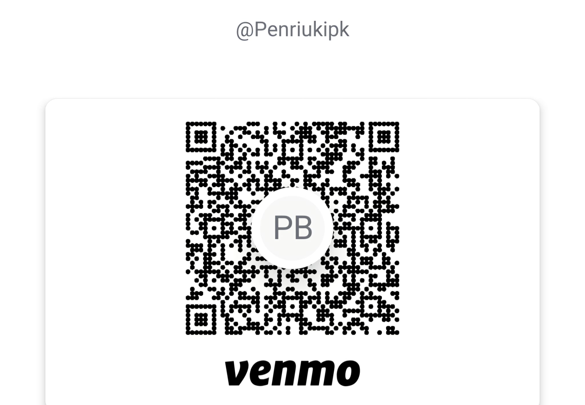 Venmo QR code for @Penriukipk